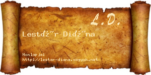 Lestár Diána névjegykártya